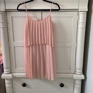 Pink pleated dress